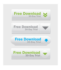 Vector Web interface buttons. Free trial download.