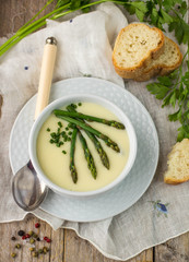Asparagus soup puree