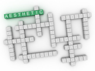 3d image Aesthetic issues concept word cloud background