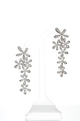 earrings with Briliant on the white