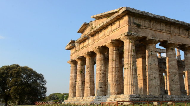 Archaeological site of Paestum , Temple of Hera . Italy