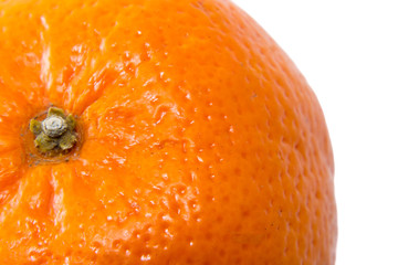Mandarin and orange, close up with selective focus.
