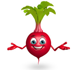 Cartoon character of beet root