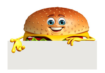 Cartoon character of  burger