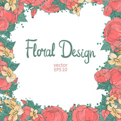 Fototapeta premium Floral Frame