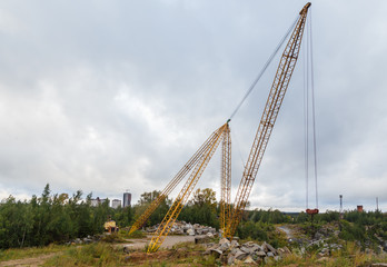 Granite quarry in the summer Ural Ekaterinburg