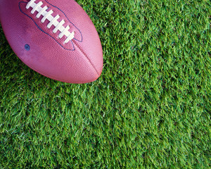 Vintage football over grass - 89992194