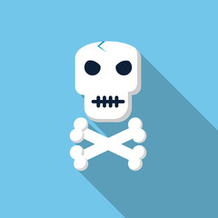 Vector skull and crossbones icon