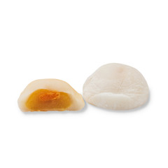 mochi on white background with clipping path