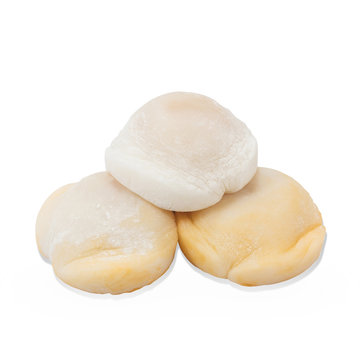 mochi on white background with clipping path