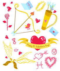 Valentines Day love icons