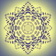 Flower Mandala with light background. Ornamental round floral Pattern.