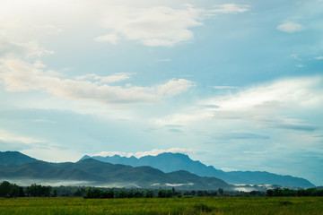 Doi Luang Chiang Dao, view of the field Mae Taeng