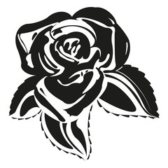 Rose silhouette