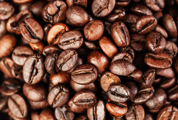 Roasted coffee beans, can be used as a background.  Coffee beans