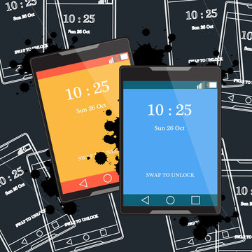 Phone Flat Design illustration pattern symbol