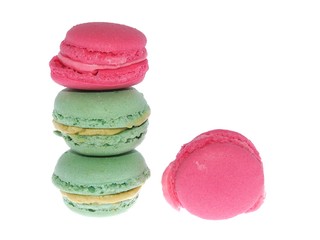 macaroons isolated on white background