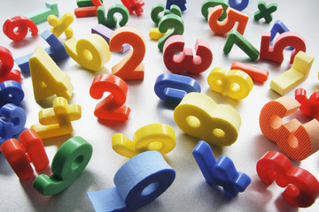 Fototapeta premium Plastic Numbers