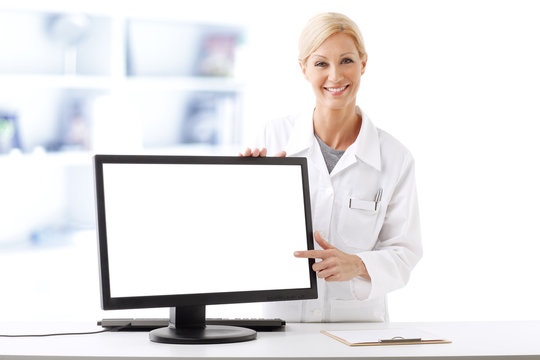 Pharmacist working