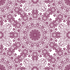 Colored pattern with decorative symmetric ornaments