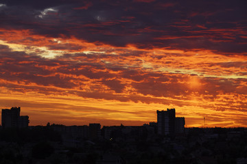 Obraz premium Dawn in the city