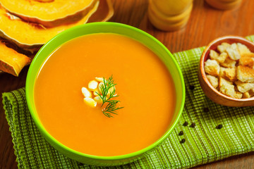 Delicious pumpkin soup