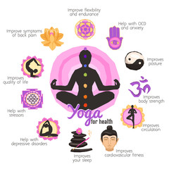 Yoga Infographics Set