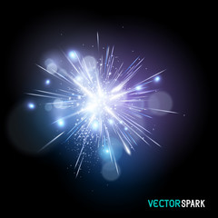 Vector Spark Effect - beautiful bright spark vector illustration.