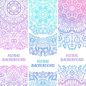 Tribal ethnic vintage banners. Illustration for your cute