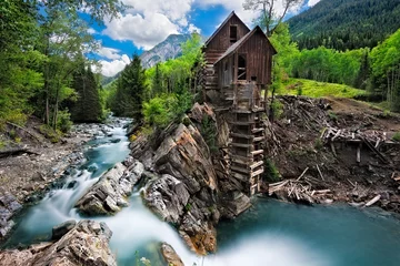 Foto op Canvas Crystal Mill in Crystal Colorado.  Located between Marble and Crested Butte © ipivorje