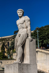Antique sculptures at Tracadero, Palais Chaillot, Paris, France.