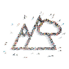 people  shape  mountains group