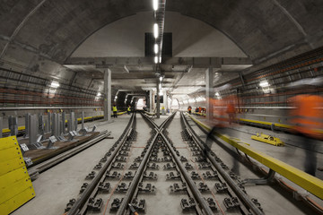 De tunnel onder de reconstructie