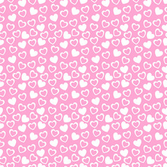 Seamless geometric pattern with hearts.  illustration