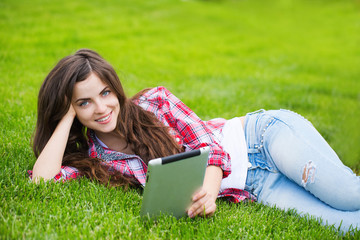 Beautiful young student woman.