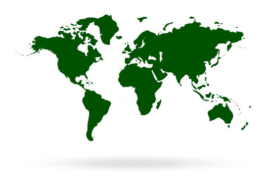 world map isolated on white background
