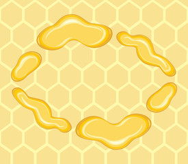 Honey drops. Background for wrap