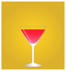Minimalist Drinks List with Cosmopolitan Golden Background EPS10
