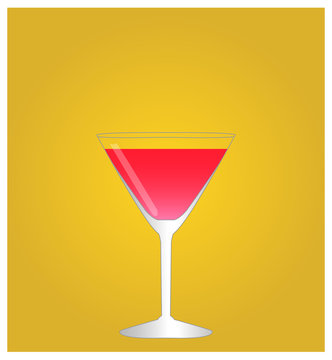 Minimalist Drinks List with Cosmopolitan Golden Background EPS10