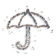 people shape  umbrella weather