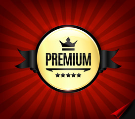 Golden Premium Quality Badge