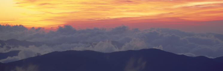Sunrise over Clingman's Dome, Great Smoky Mountain National Park, Tennessee