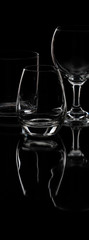 Drink glasses on isolated background