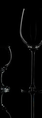 Wine glasses on isolated background
