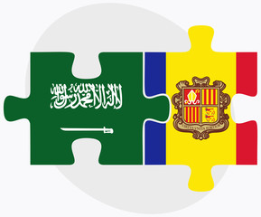 Saudi Arabia and Andorra Flags