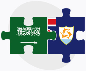 Saudi Arabia and Anguilla Flags