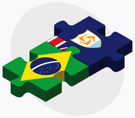 Brazil and Anguilla Flags