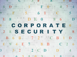 Safety concept: Corporate Security on Digital Paper background