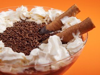 Chocolate cream with vanilla