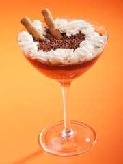 Chocolate cream with vanilla